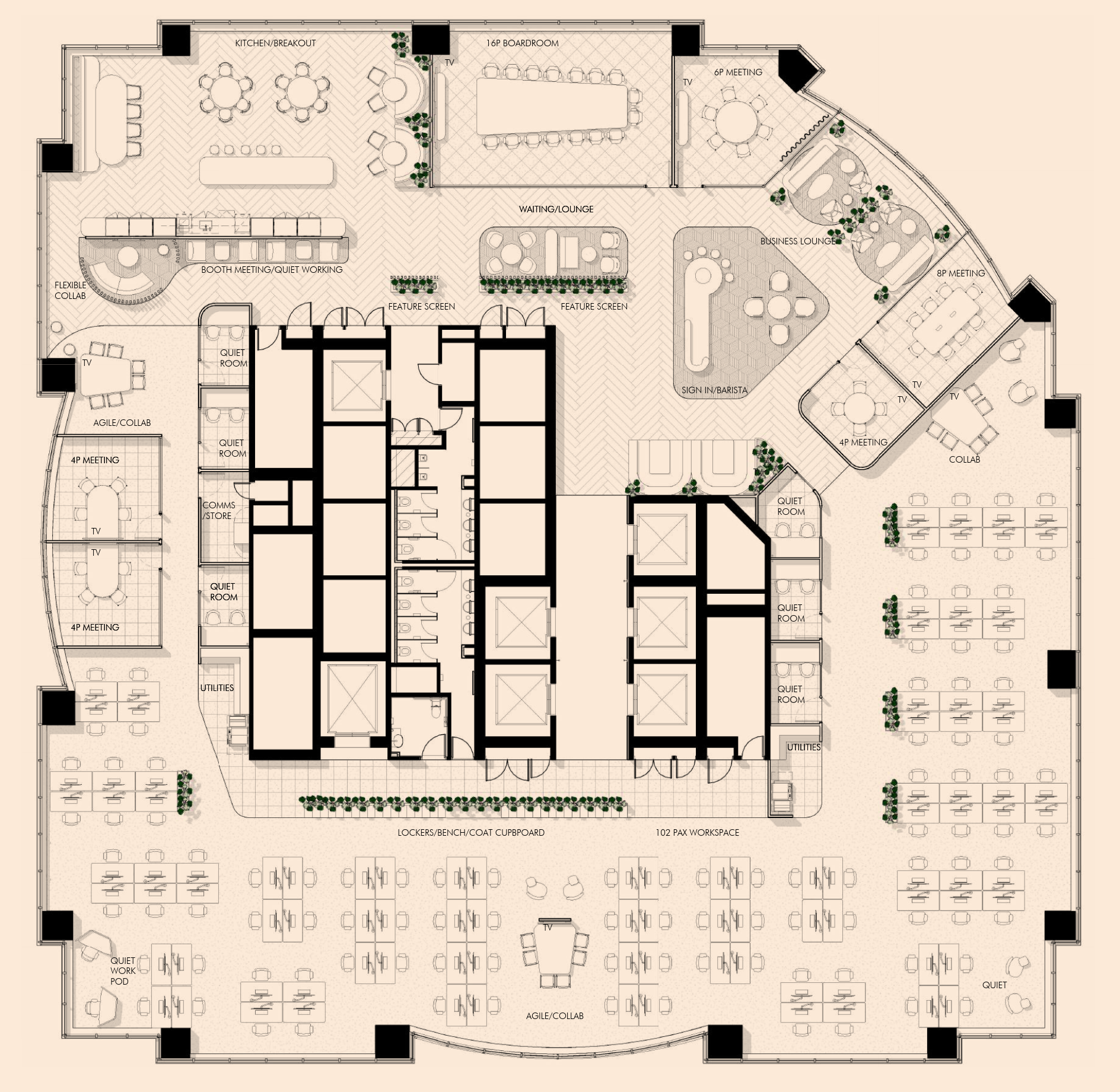 One O'Connell Level 16 Floorplan