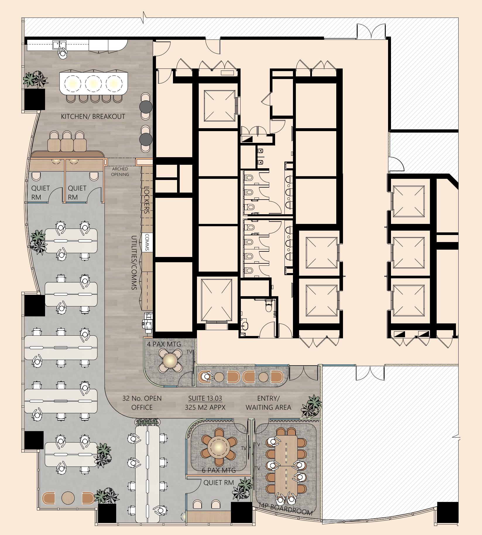 One O'Connell Suite 13.03 Floorplan